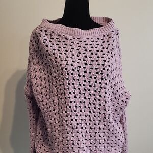 Reitmans holey sweater with a camisole.